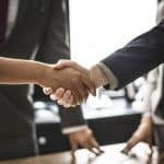 VeChain partnerships handshake representation